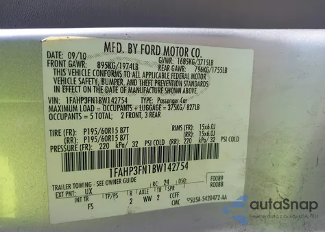 2011 Ford Focus Se from USA, damaged, VIN 1FAHP3FN1BW142754